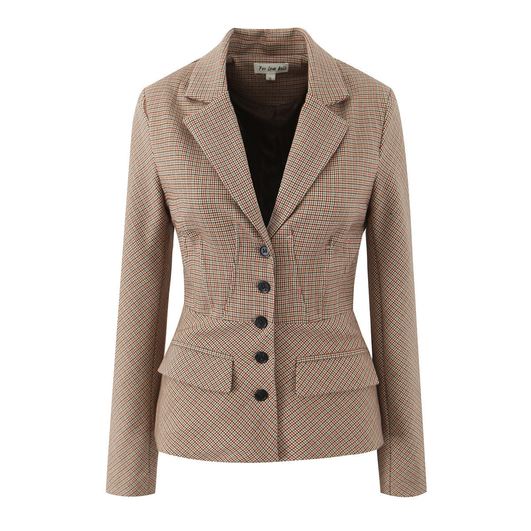 GIALA - Women’s Plaid Blazer and Mini Skirt Set