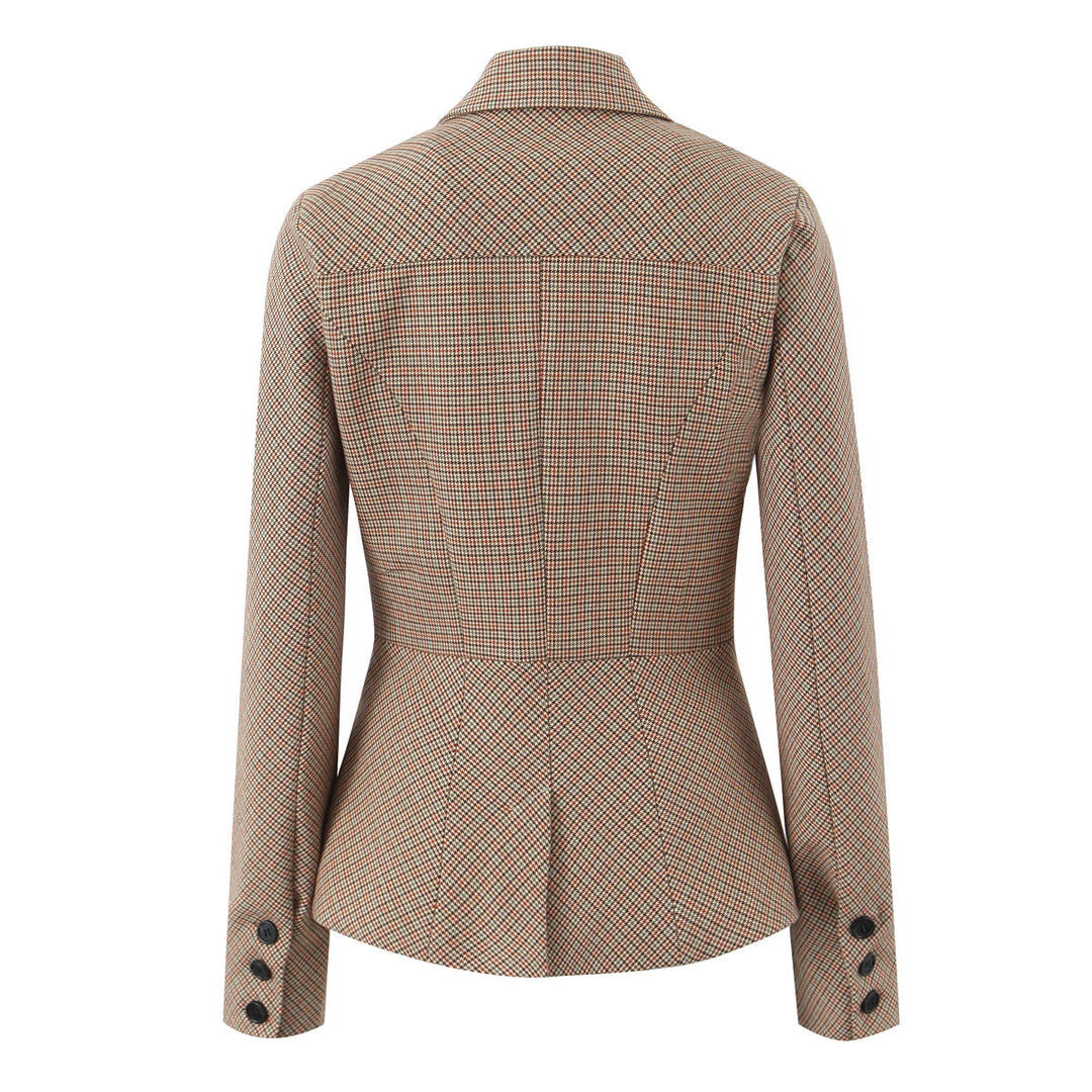 GIALA - Women’s Plaid Blazer and Mini Skirt Set