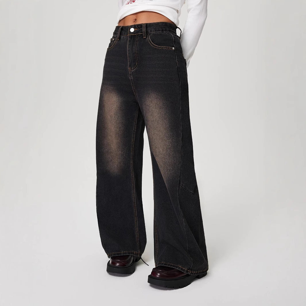 VENICE - Damen Wide Leg Jeans Vintage-Look