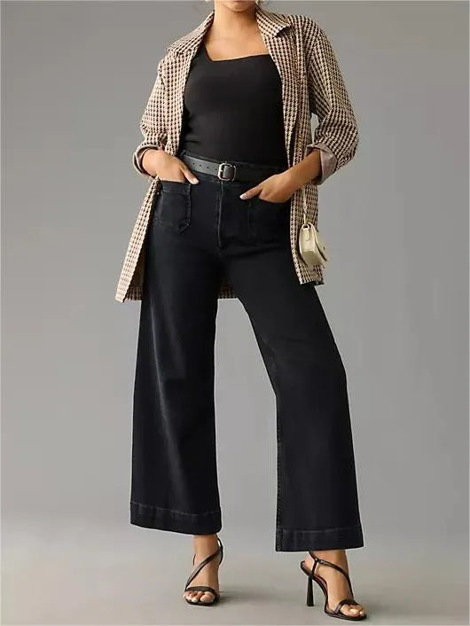 BILLIE – Stretch Denim Pull-On Wide-Leg Jeans