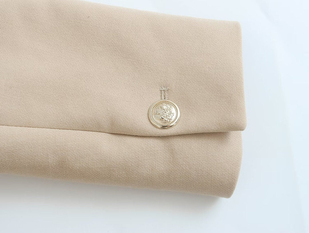 LIVI – Longline Blazer with Gold Buttons