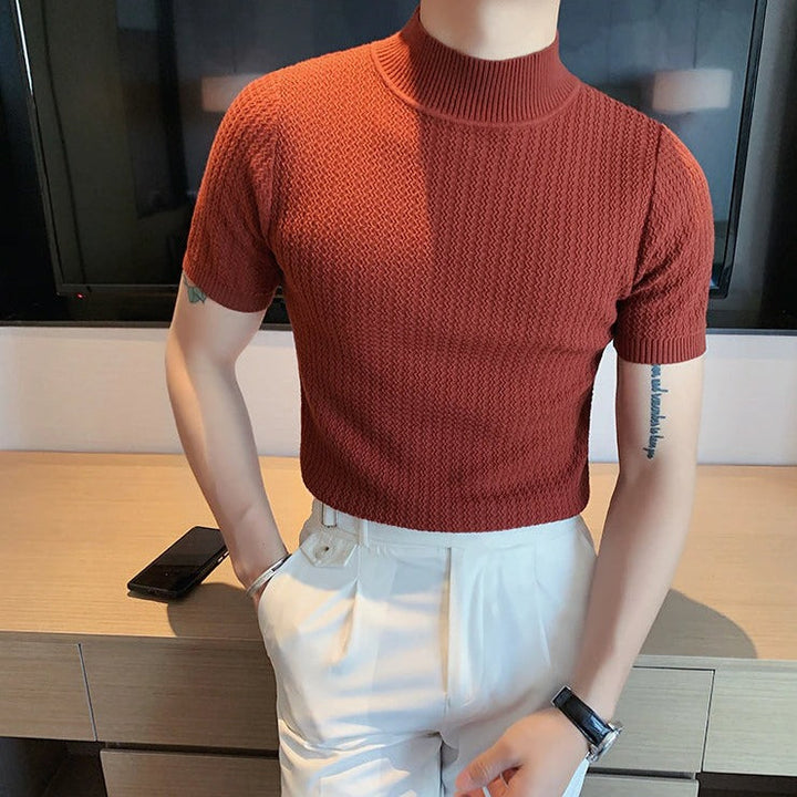 STARK - Slim Fit Extended Neck T-Shirt for Men
