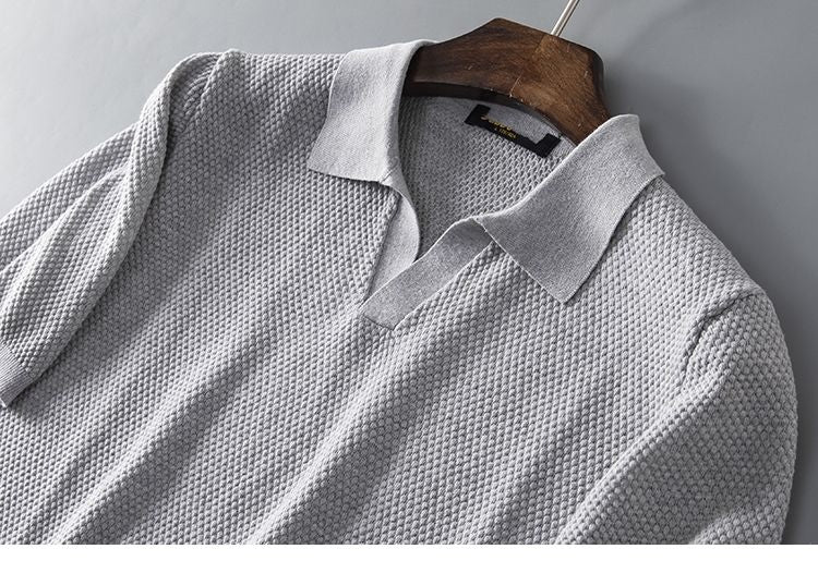 LEDON – Men's Knitted Pullover Polo Shirt