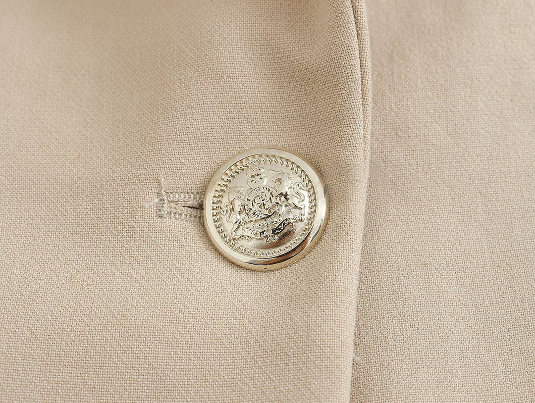 LIVI – Longline Blazer with Gold Buttons
