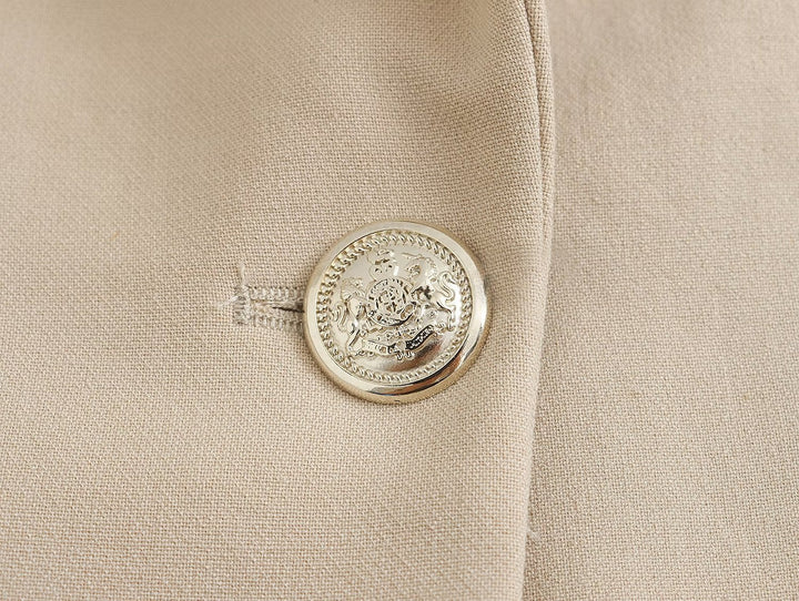 LIVI – Longline Blazer with Gold Buttons