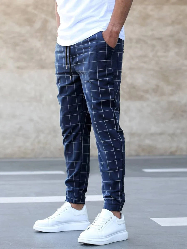 JULIAN – Men’s Slim Plaid Chino Trousers