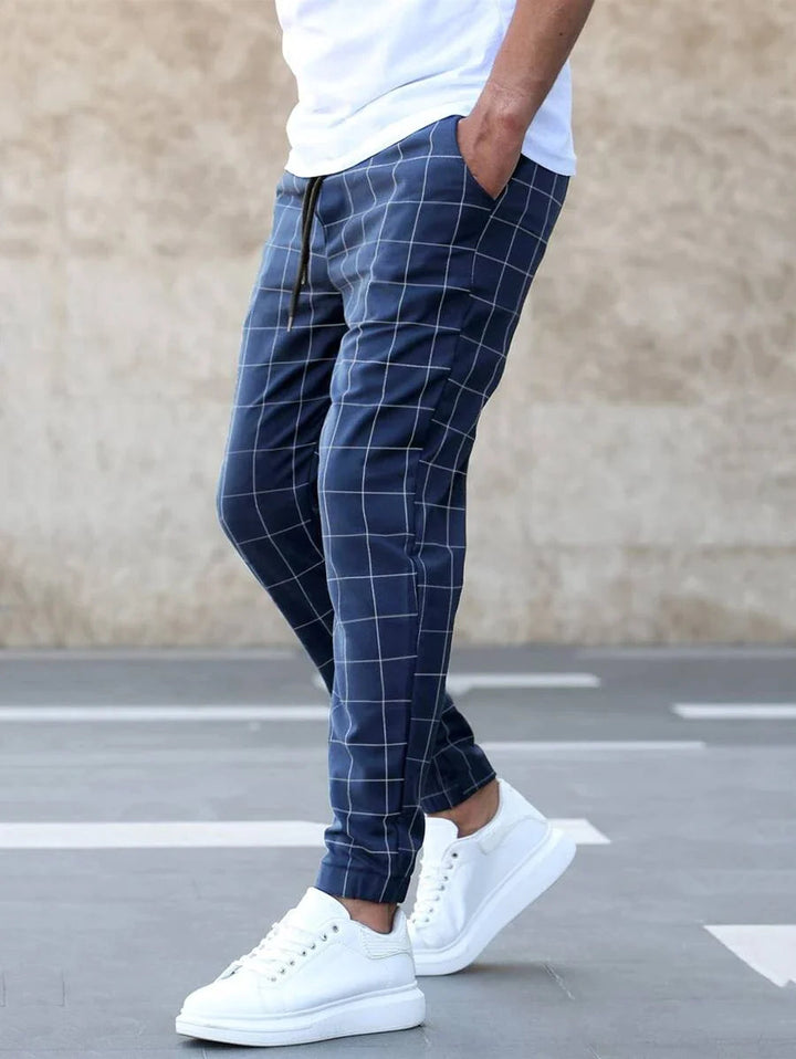 JULIAN – Men’s Slim Plaid Chino Trousers