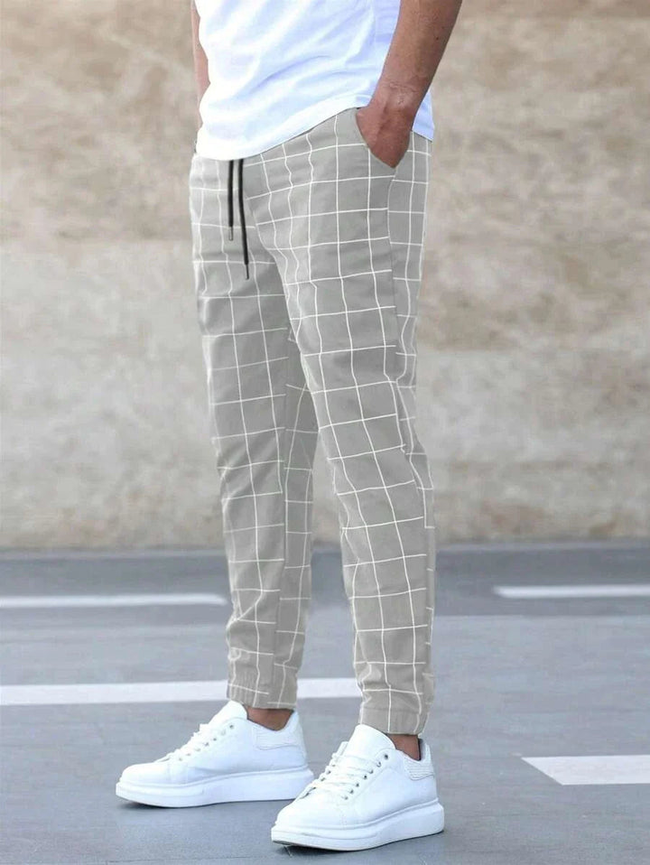 JULIAN – Men’s Slim Plaid Chino Trousers
