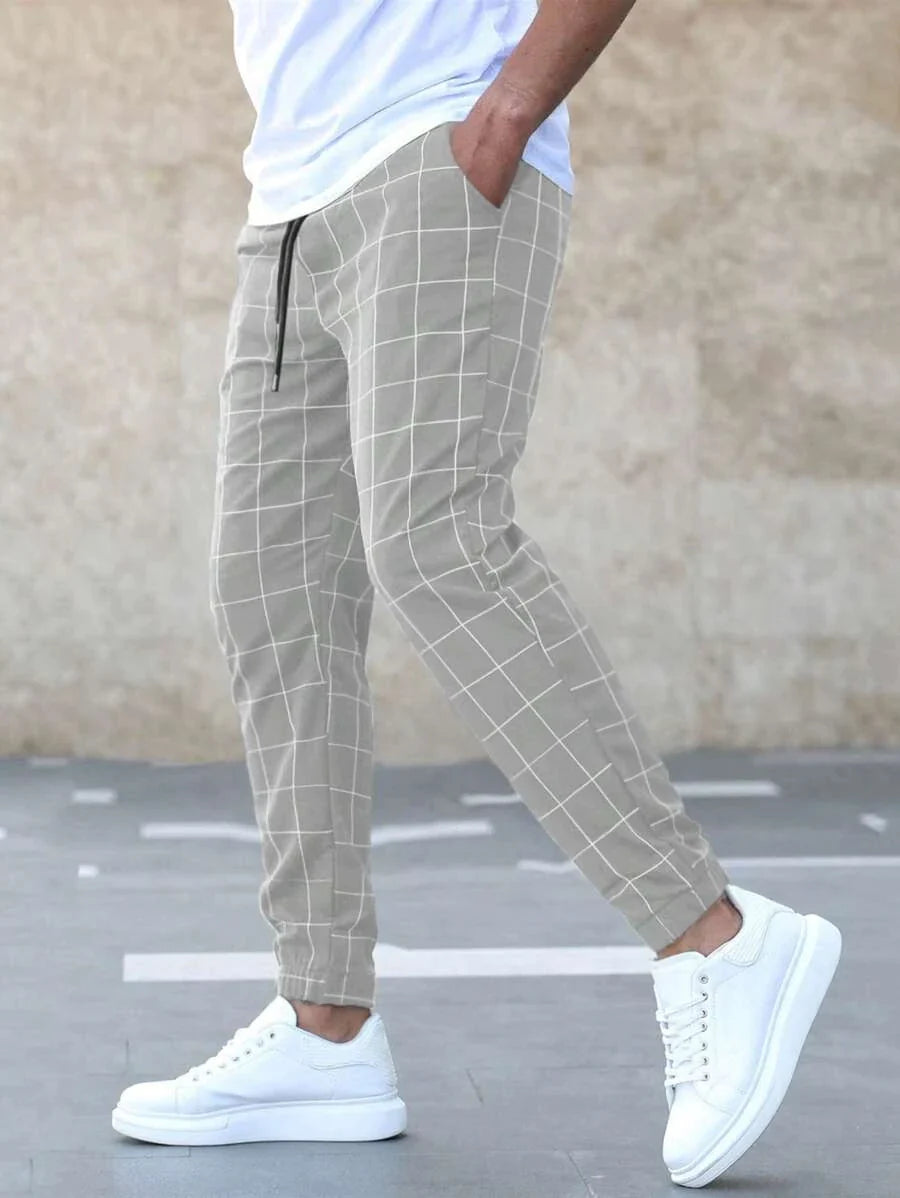 JULIAN – Men’s Slim Plaid Chino Trousers