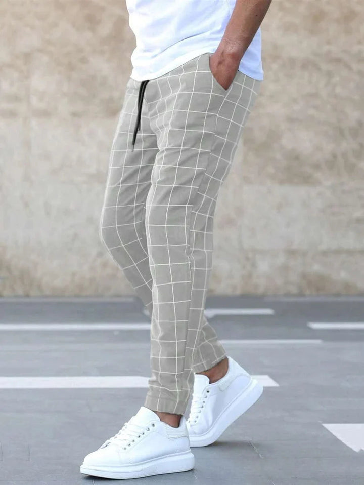 JULIAN – Men’s Slim Plaid Chino Trousers