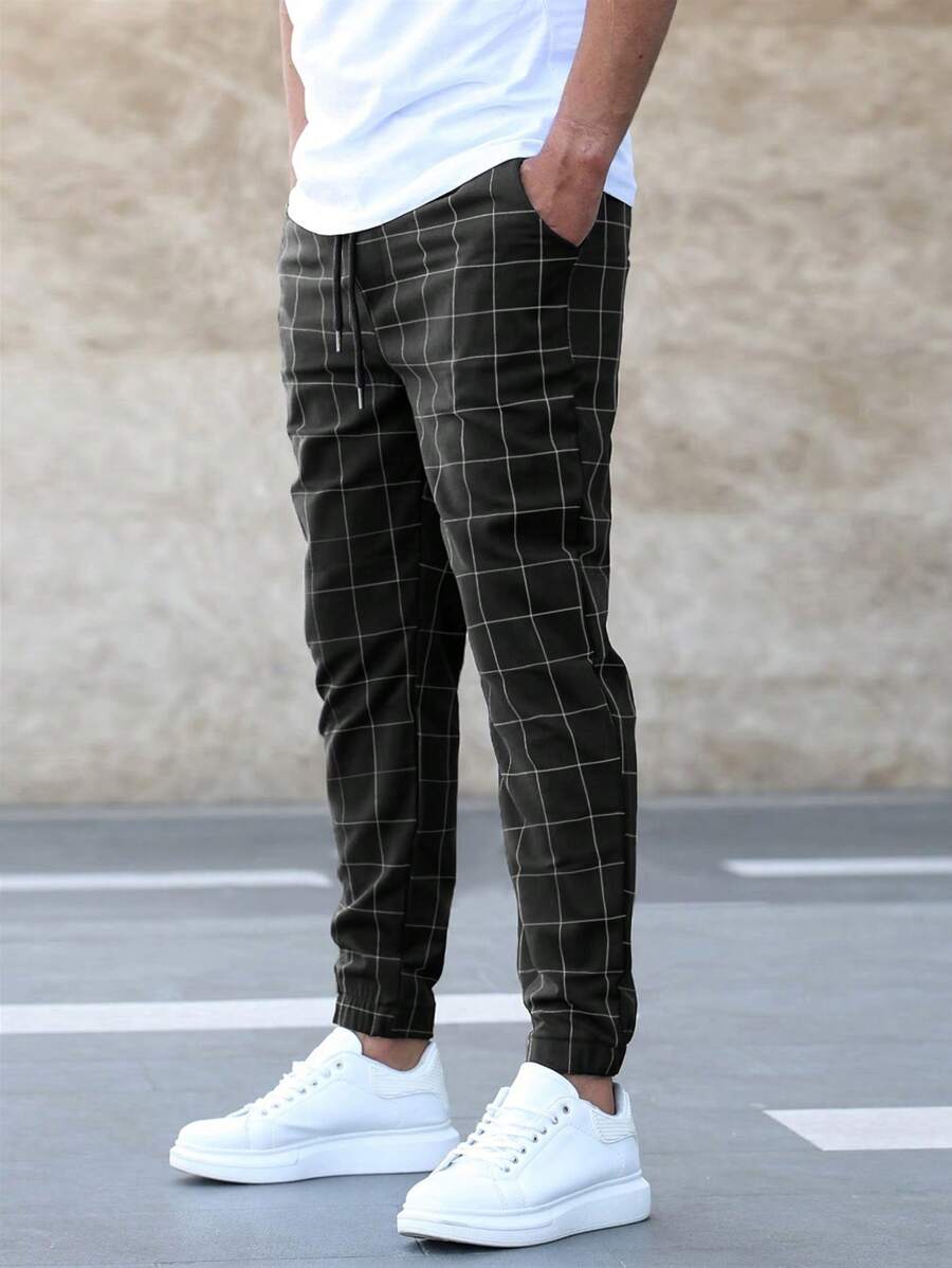 JULIAN – Men’s Slim Plaid Chino Trousers