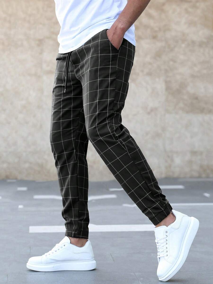 JULIAN – Men’s Slim Plaid Chino Trousers
