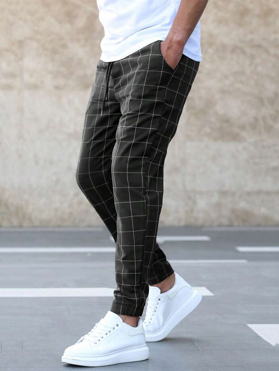 JULIAN – Men’s Slim Plaid Chino Trousers