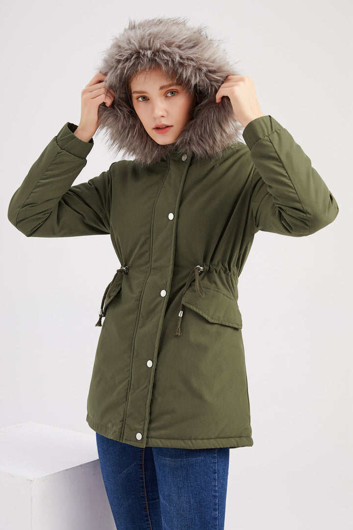 ALORA – Faux Fur Hooded Parka Jacket