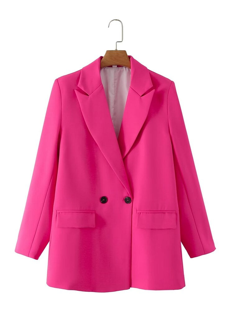 TRAF - Women's Longline Blazer with Slim Fit