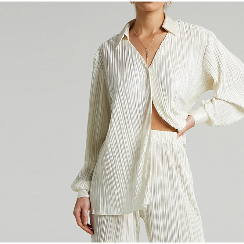 KATANA - Women's Oversized Pleated Shirt & Trousers Set