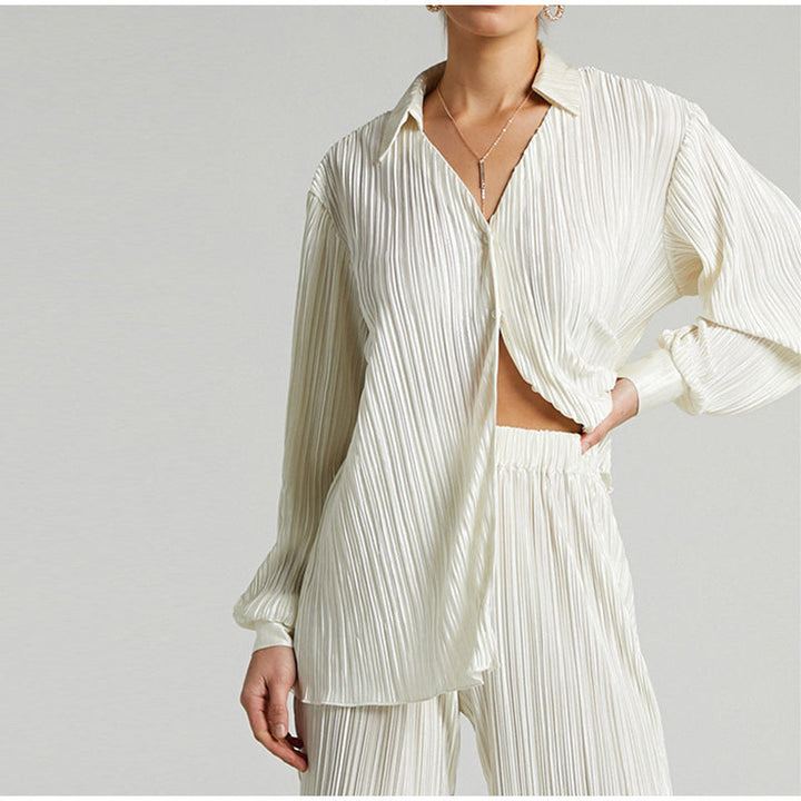 KATANA - Women's Oversized Pleated Shirt & Trousers Set
