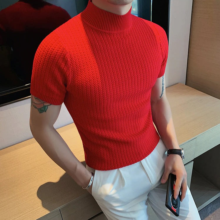 STARK - Slim Fit Extended Neck T-Shirt for Men