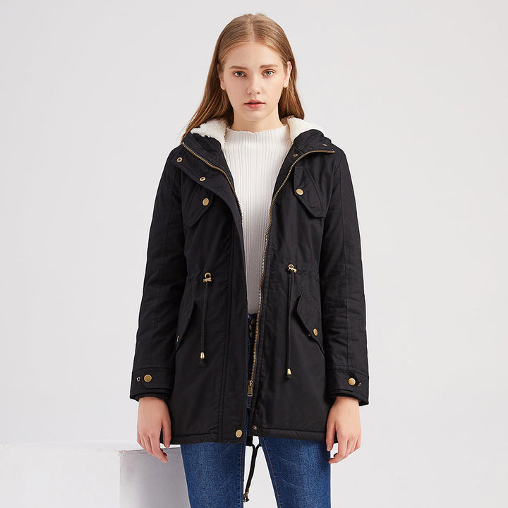 LILAH - Women's Hooded Jacket with Drawstring Waist