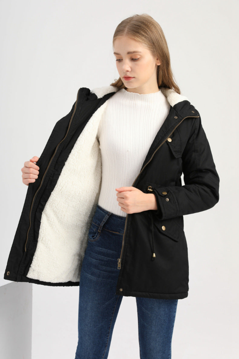 LILAH - Women's Hooded Jacket with Drawstring Waist