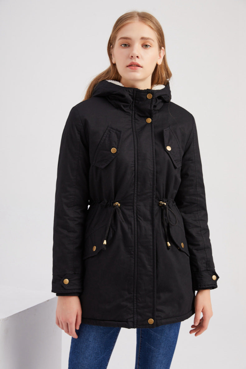 LILAH - Women's Hooded Jacket with Drawstring Waist