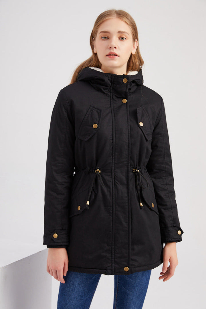 LILAH - Women's Hooded Jacket with Drawstring Waist