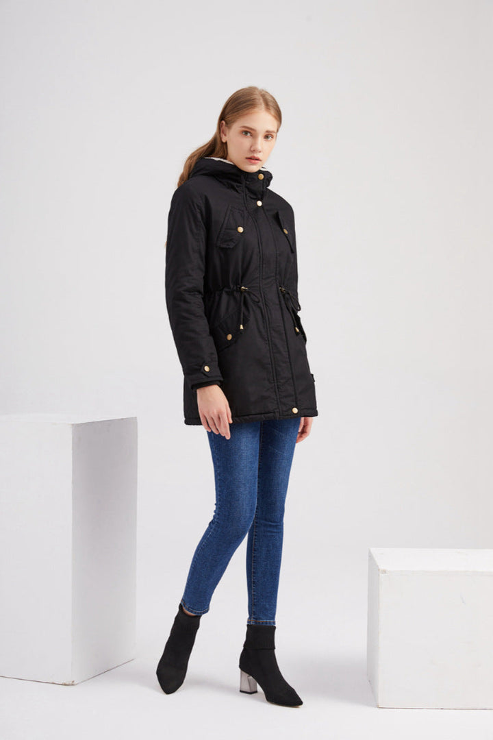 LILAH - Women's Hooded Jacket with Drawstring Waist