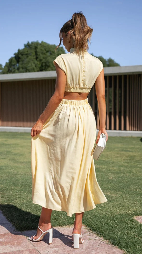 AYDA – Soft Cut-Out Midi Dress