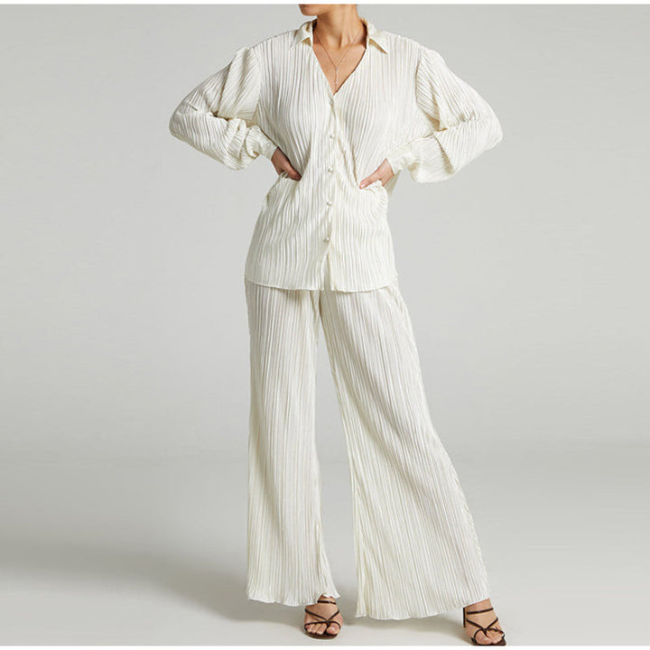 KATANA - Women's Oversized Pleated Shirt & Trousers Set
