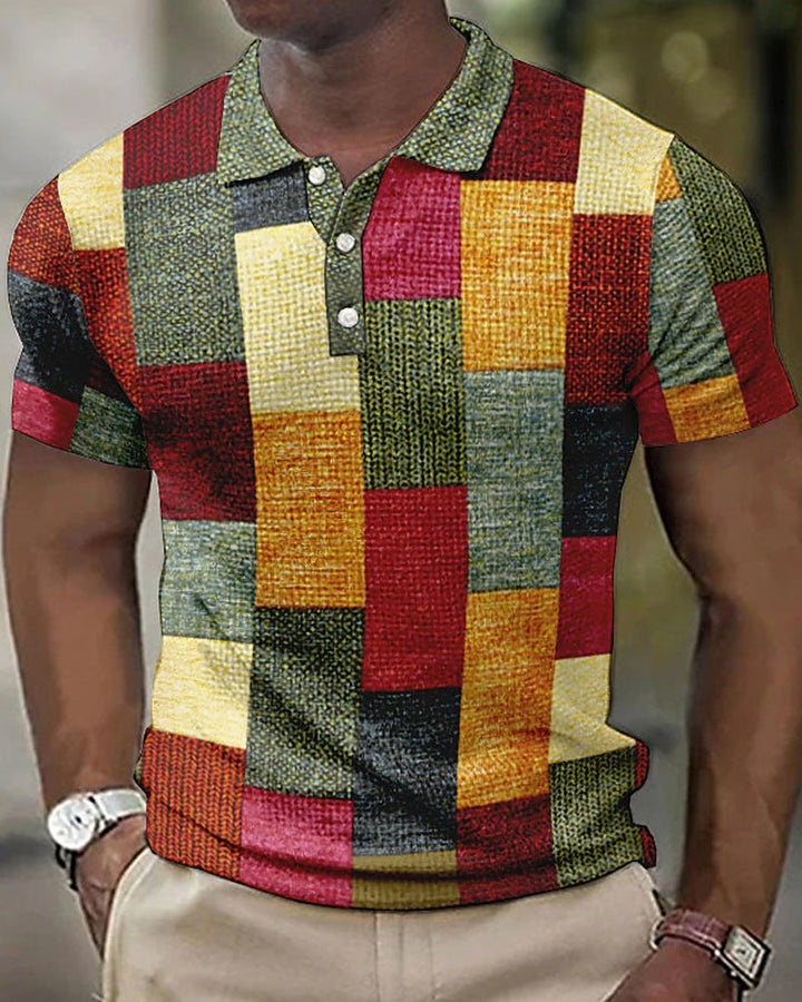 ORSON – Men's Vintage Checkered Polo Shirt