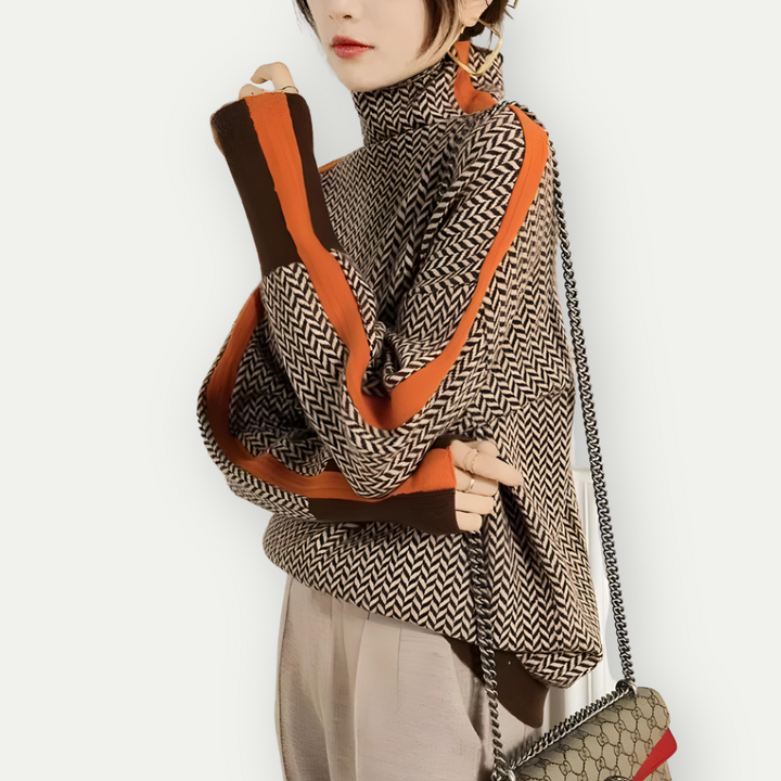 MABELL – Ribbed Turtleneck Knit