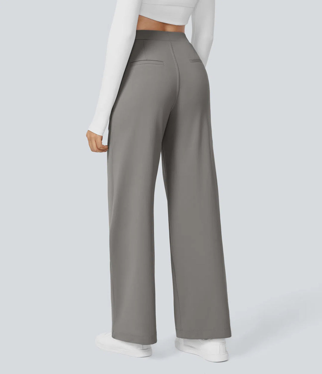 FLEX – High Waisted Wrinkle Free Wide Leg Trousers