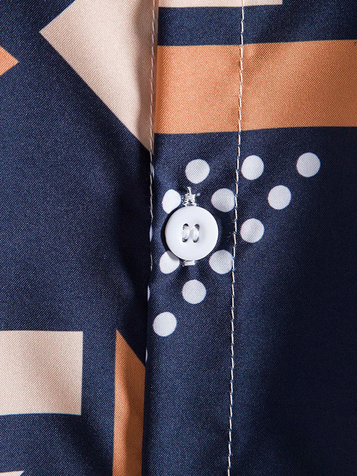 ARLO – Men’s Triangle Print Button-Up Shirt