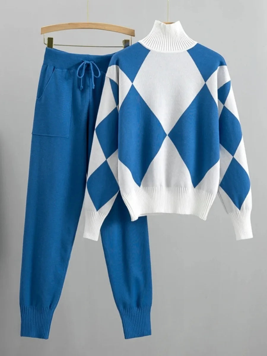 TESS - Knitted Geometric Two-Piece Set