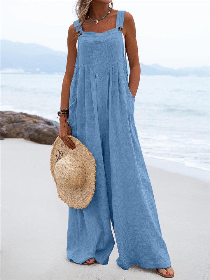 MARR-  Women's Loose-Fit Linen Jumpsuit
