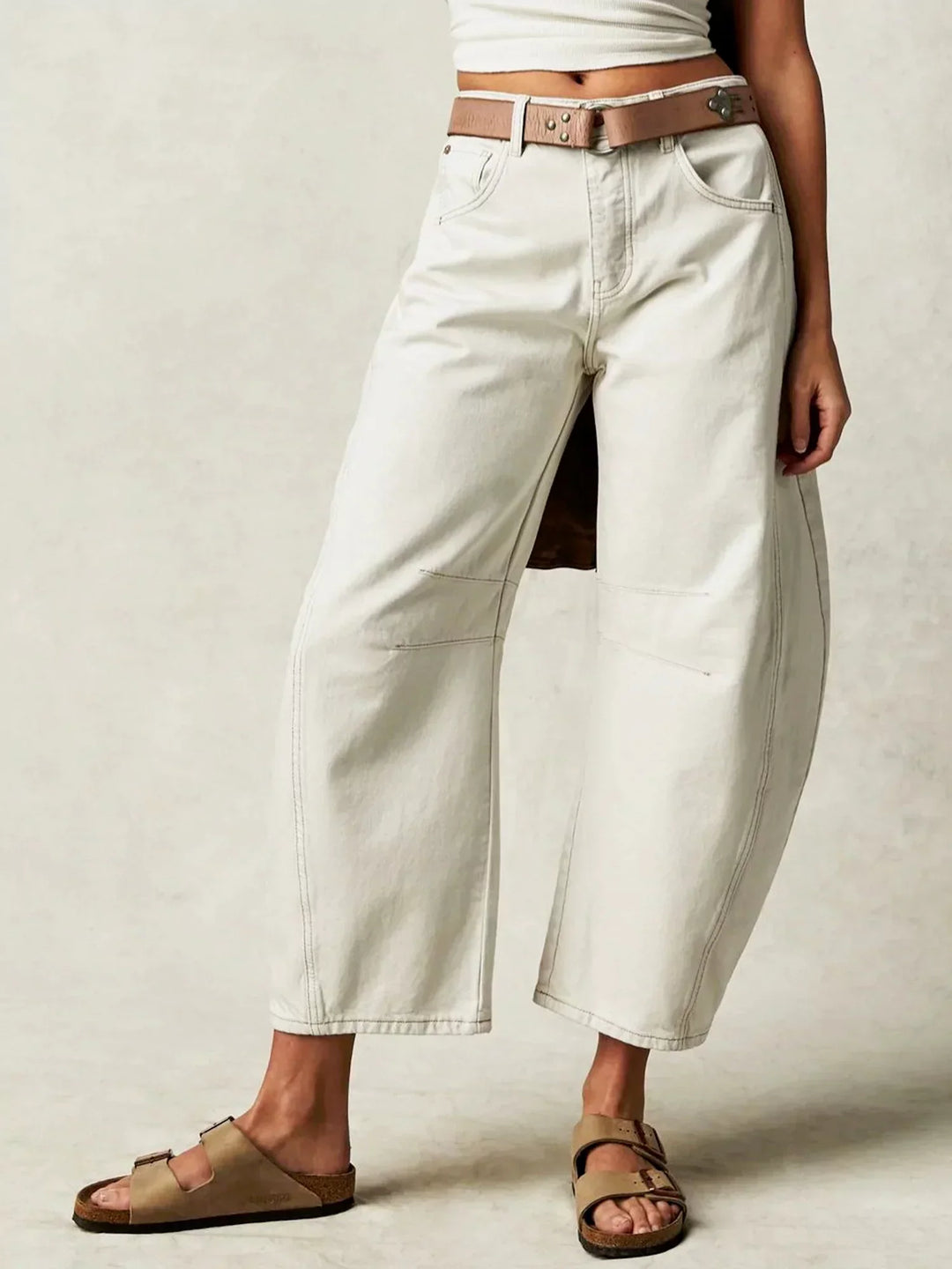 NAIMA – Women's Leopard Wide-Leg Jeans