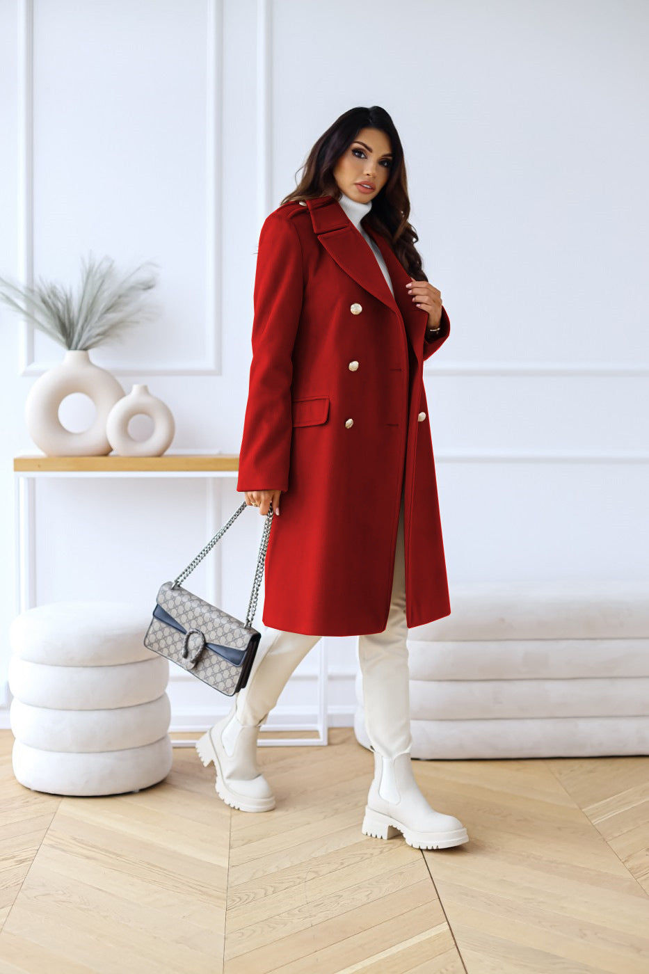 ILONA – Double Breasted Vegan Wool Coat