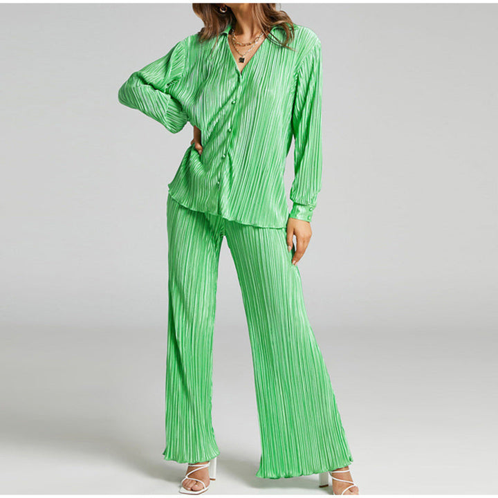 KATANA - Women's Oversized Pleated Shirt & Trousers Set