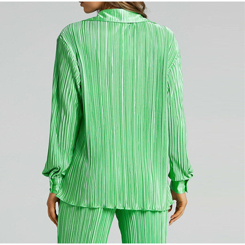 KATANA - Women's Oversized Pleated Shirt & Trousers Set