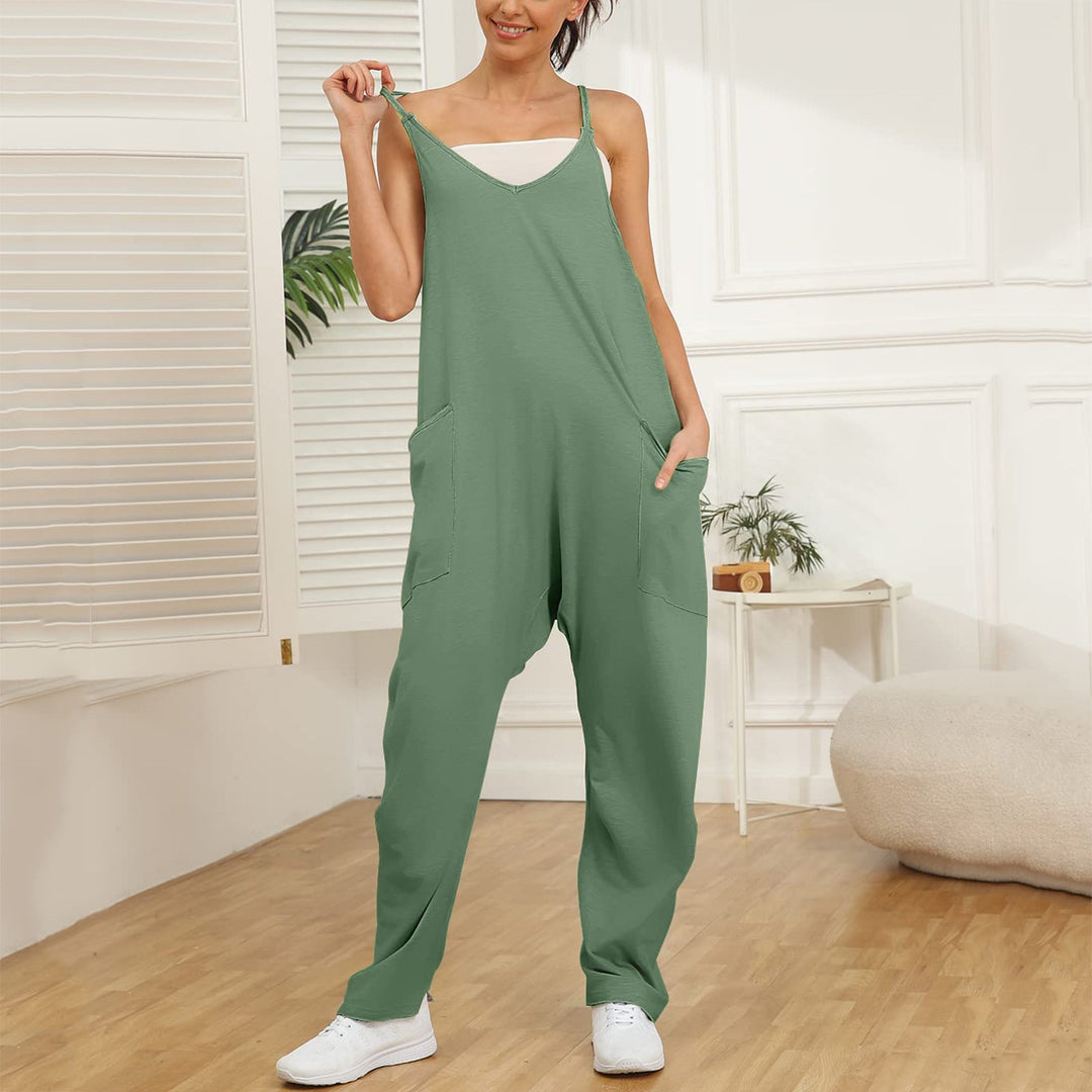 JUMPER - Women's Wide-Leg Stretch Jumpsuit with Pockets