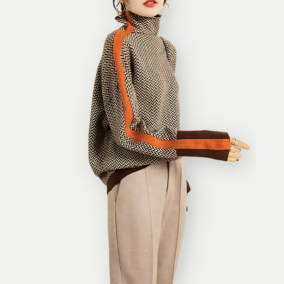 MABELL – Ribbed Turtleneck Knit