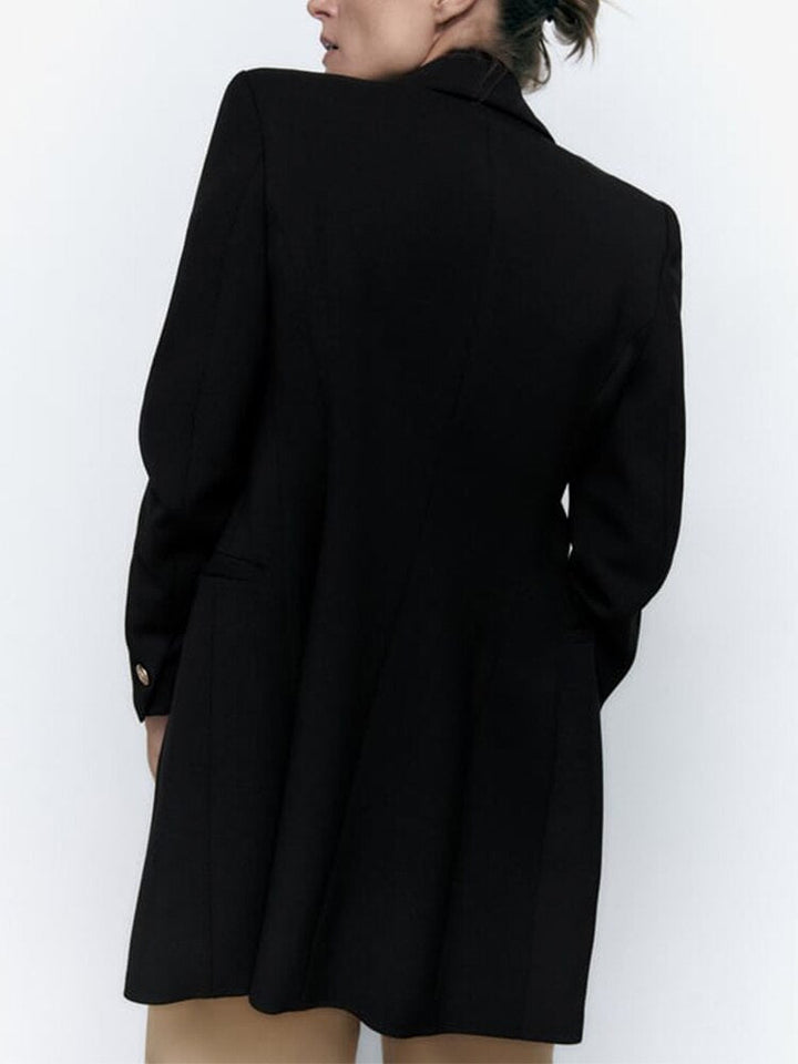 LIVI – Longline Blazer with Gold Buttons