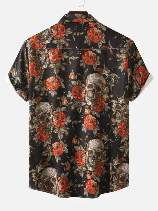 DIEGO – Men’s Rose Skull Print Shirt