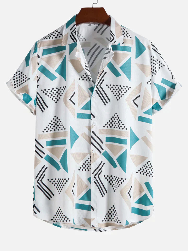 ARLO – Men’s Triangle Print Button-Up Shirt