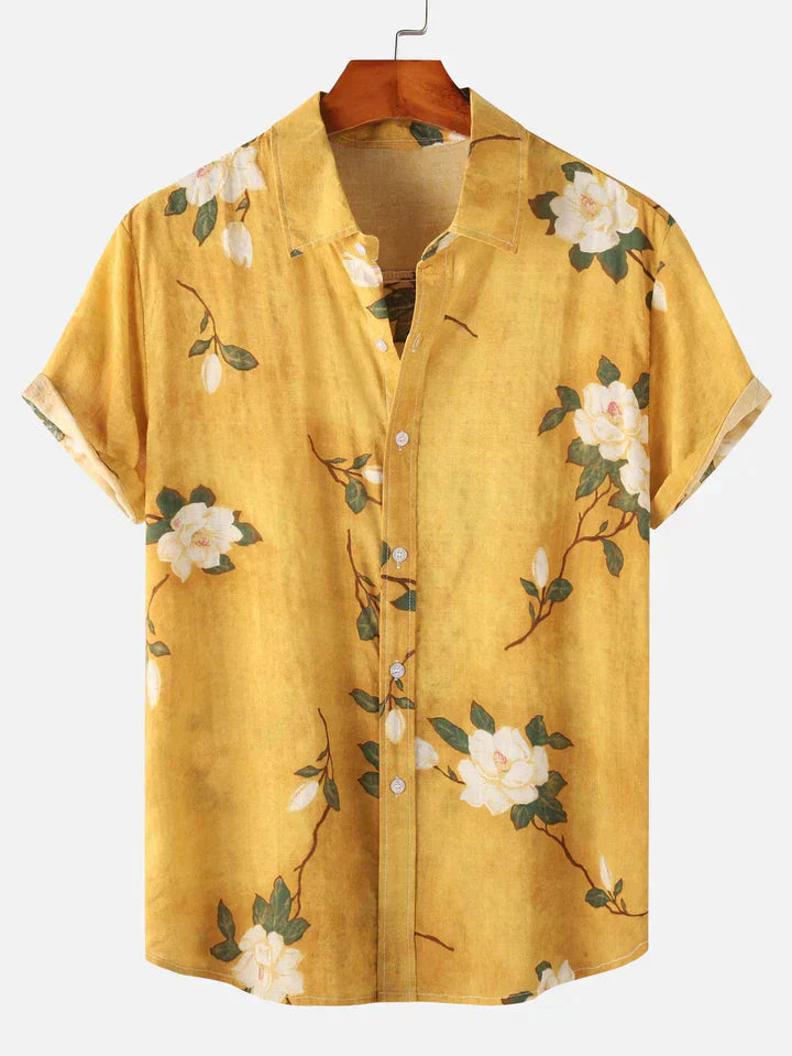 LIAM – Floral Print Button-Up Shirt