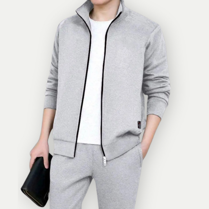 LEONO - Men's Zip Tracksuit Set with Soft Fabric