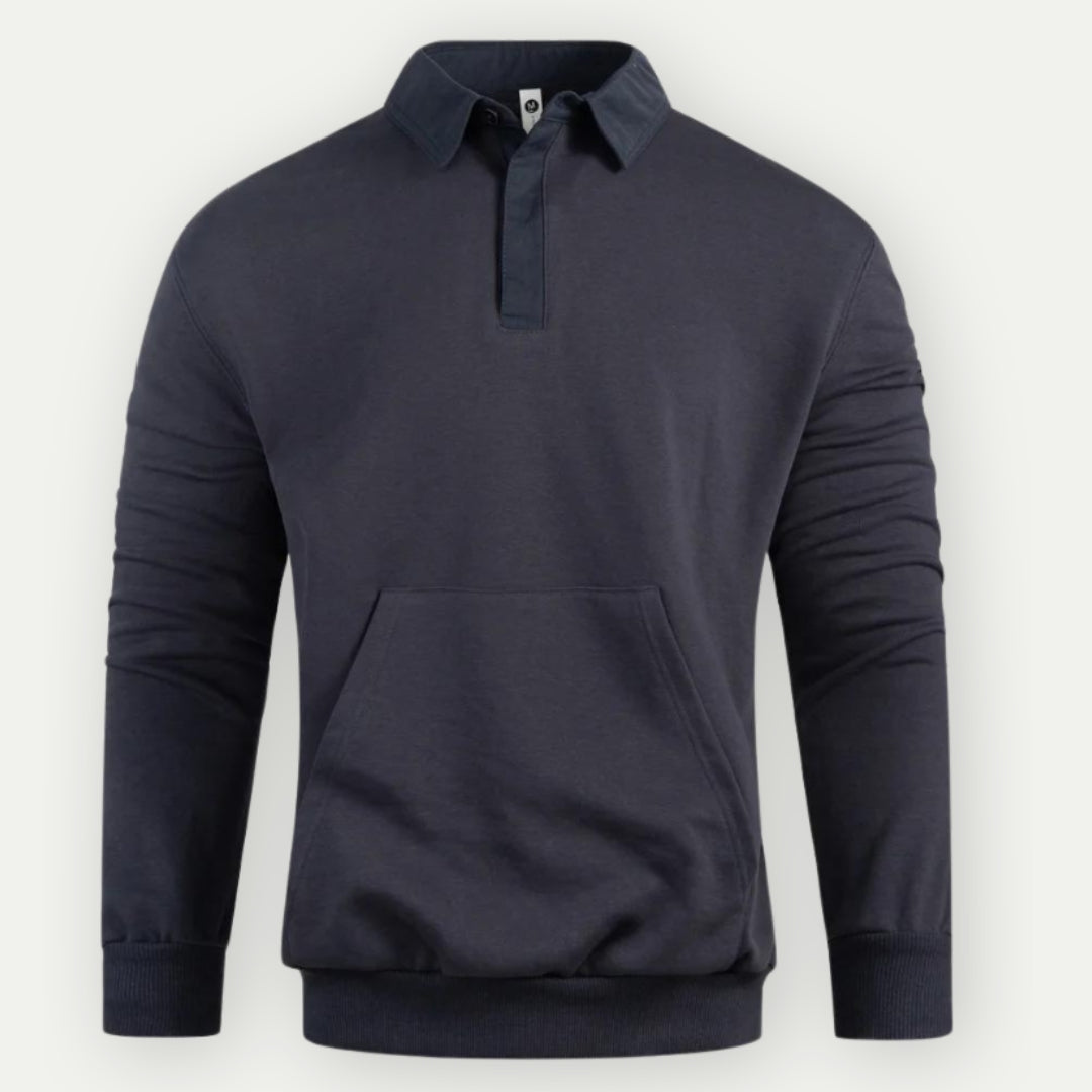 JONAS – Men’s Collared Pullover Sweatshirt