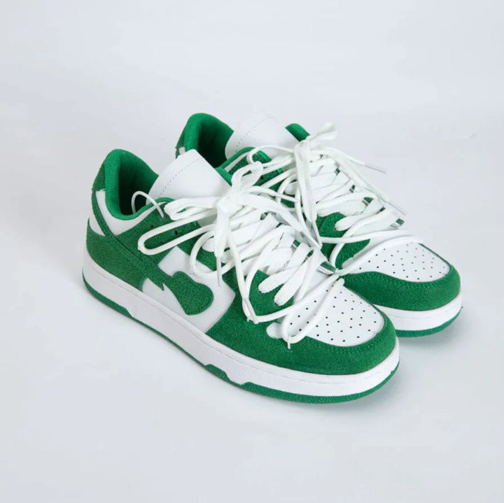 LINA – Blue Heart Lace-Up Sneakers