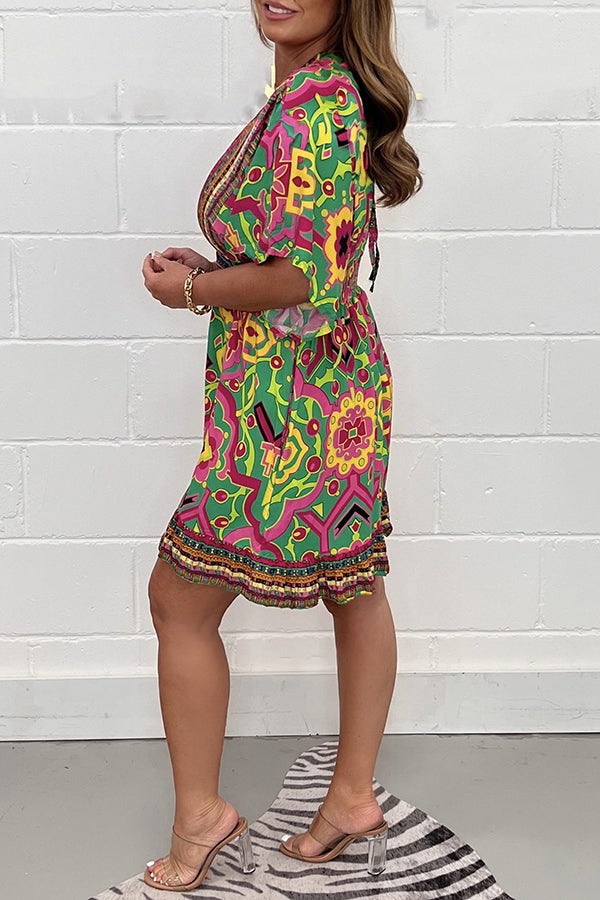 SHANICE - Summer Jumpsuit With Vintage Pattern