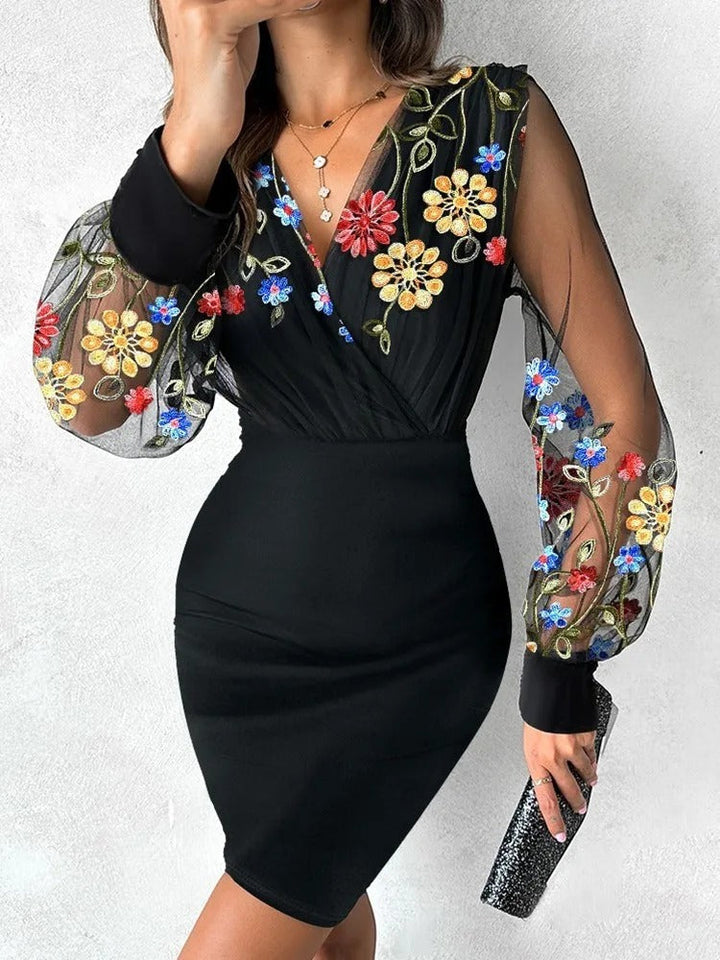 SHAY – Sheer Sleeve Bodycon Dress